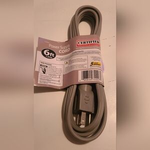 Certified Appliance Accessories 15-Amp Straight-Plug Appliance Power Cord, 6ft